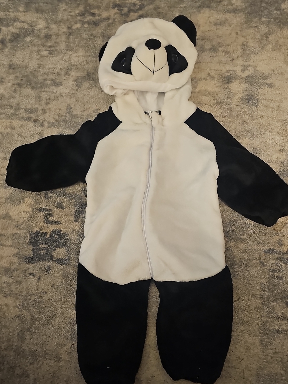 Michley Kids Panda Costume Hooded One-Piece - Black & White